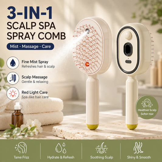 Electric Spray Airbag Massage Comb With Essential Oil Atomization For Hair Nourishment And Care