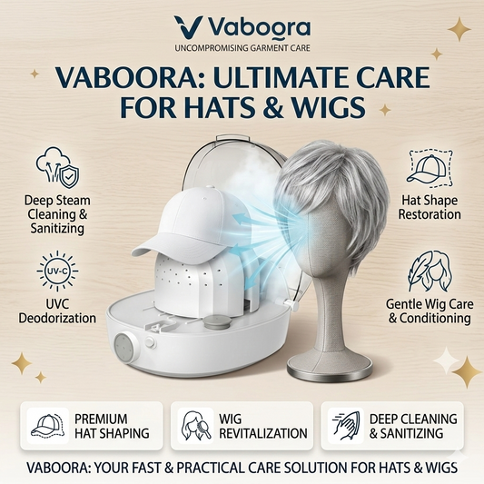 Vaboora CapMaster: Ultrasonic Hat & Wig Cleaner & Steam Dryer.